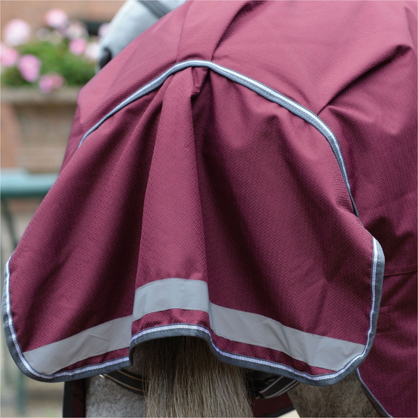 2024 Weatherbeeta Comfitec Plus Dynamic II Detach-A-Neck Heavy Turnout Rug 1006926 - Maroon / Grey / White